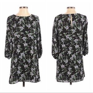 Forever 21 Black Floral Shift Dress